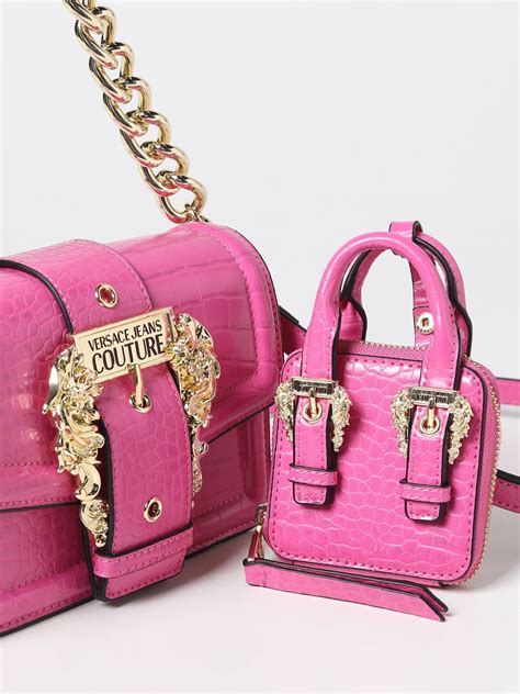 versace jeans couture borsa rosa|versace jeans tops.